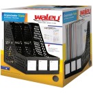 Organizador de Pastas e Revistas Triplo - Preto Waleu