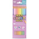 Lápis de Cor 10 Cores Pastel Sextavado Multicolor