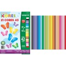 Bloco Ecocores A3 21 Cores 110g 42fls Novaprint