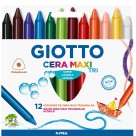 Giz de Cera 12 Cores Triangular Maxi Giotto