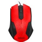 Mouse Office Squares Preto e Vermelho 74384 Letron