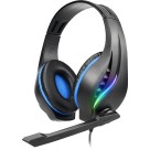 Headset Gamer RGB Gank Preto e Azul 74424 Letron