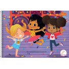 Caderno Meia Pauta Sapeca Feminino 40fls Tilibra