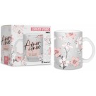 Caneca Vidro Diamond 300ml - Amor de Mãe o Melhor Brasfoot