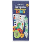Bloco para Colorir com Aquarela - Dino Leo e Leo