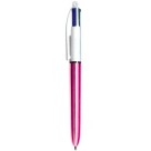 Caneta Esferográfica 4 Cores Metallic Rosa Bic