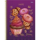 Caderno 1 Matéria Cupcake 80 Folhas Foroni