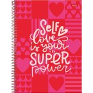 Caderno 10 Matérias Pink Power 160fls Foroni