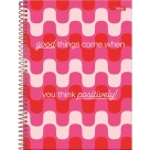 Caderno 10 Matérias Pink Power 160fls Foroni