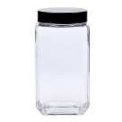Pote de Vidro Quadrado 1000ml - Encanto com Tampa de Ferro Le Bianco