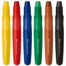 Giz de Cera 6 Cores Jumbo Supermacio Little Creatives Faber Castell