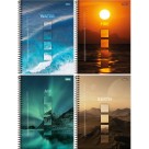 Caderno 1/4 4 Elementos Espiral 80fls Foroni