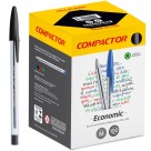 Caneta Esferográfica 1.0mm Economic Preta c/100 Compactor