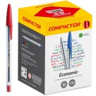 Caneta Esferográfica 1.0mm Economic Vermelha c/100 Compactor