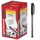 Caneta Esferográfica 1.0mm Trilux 032 Preta c/50 Faber Castell