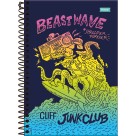 Caderno 1/4 Cliff Masculino Espiral 160fls Foroni