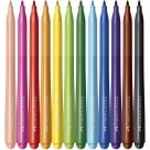 Canetinha Hidrográfica 12 Cores Vai e Vem Faber Castell