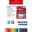 Canetinha Hidrográfica 12 Cores Vai e Vem Faber Castell