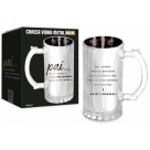 Caneca Vidro Metalic 480ml - Pai Toda Felicidade Brasfoot