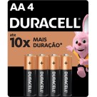 Pilha Alcalina Pequena AA c/4 Duracell