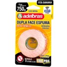 Fita Dupla Face Espuma 750g - 12mm x 2m Adelbras
