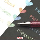 Caneta Gel 1.0mm Hybrid Dual Metallic Azul e Verde Pentel