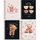 Caderno 1 Matéria Plush Pals 80fls Cadersil