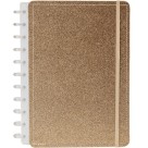 Caderno de Disco Grande Shine Dourado Diskô