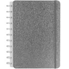 Caderno de Disco Grande Shine Prata Diskô