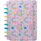 Caderno de Disco Médio Arco Íris Diskô