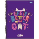 Caderno 1 Matéria Cliff Feminino 80 Folhas Foroni