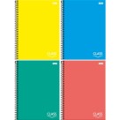 Caderno 1 Matéria Class Colorido 80 Folhas Foroni