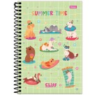 Caderno 1/4 Cliff Feminino Espiral 80fls Foroni