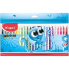 Canetinha Hidrográfica 24 Cores Color Peps Ocean Polvo Maped