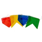 Bandeirinhas de Plástico Coloridas 13x17cm (20 Bandeiras) 7m Yoss