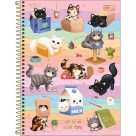 Caderno 1 Matéria Purrfect Cats 80fls Tilibra
