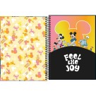 Caderno 1 Matéria Mickey Real Life 80fls Tilibra
