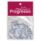 Laço de Cetim 4mm - Prata c/50 Progresso