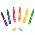 Giz de Cera 6 Cores Retrátil de Banho + 2 Esponjas Color Joy Leo e Leo
