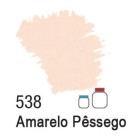 Tinta Acrílica Fosca 37ml - Amarelo Pêssego 538 Acrilex