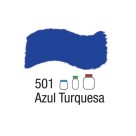 Tinta Acrílica Brilhante 37ml - Azul Turquesa 501 Acrilex