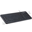 Teclado USB Compact Teclas Redondas Preto TM500 Multi