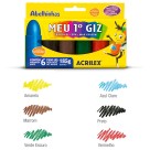 Giz de Cera 6 Cores Meu 1º Giz Acrilex