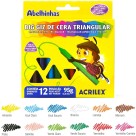 Big Giz de Cera 12 Cores Triangular Acrilex