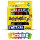 Tempera Guache 6 Cores Fantasia Glitter Acrilex