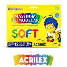 Massa de Modelar 12 Cores Soft Acrilex