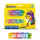 Massa de Modelar 12 Cores Plastilina Acrilex