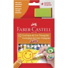 Lápis de Cor 12 Cores Jumbo Triangular + Apontador Faber Castell