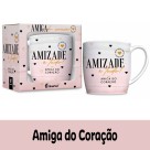 Caneca Porcelana Urban 300ml - Amiga do Coração Brasfoot
