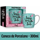 Caneca Porcelana Urban 300ml - Amiga Pra Vida Toda Brasfoot